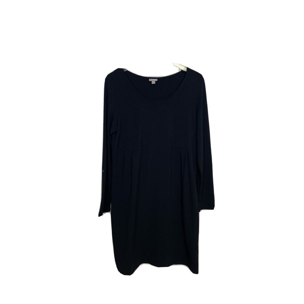 J. Jill Black Stretch Tab Sleeve Long Sleeve Dress Size Small